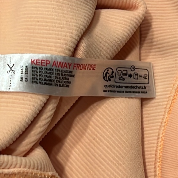 Free People Movement All Clear Solid Cami Size M/L Ribbed Orange - Picture 5 of 7